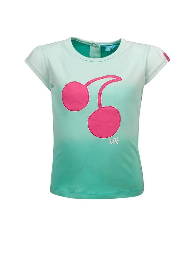 T-shirt dziewczęcy z różowymi wisienkami - Lief