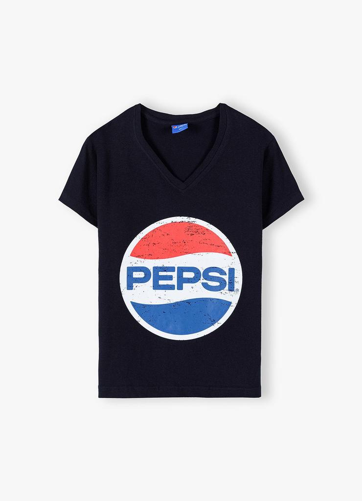 T-shirt damski Pepsi - czarny