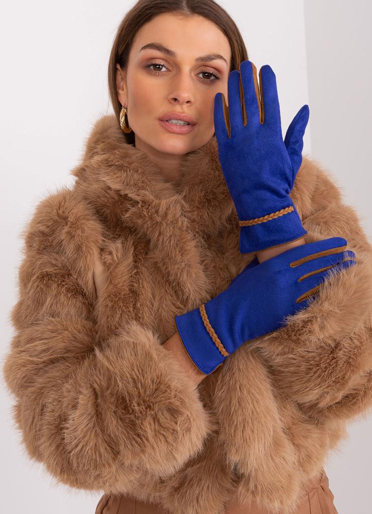 Dotykowe rękawiczki damskie kobaltowy