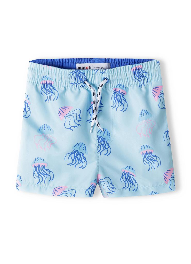 Niebieskie szorty kąpielowe dla chłopca w meduzy
