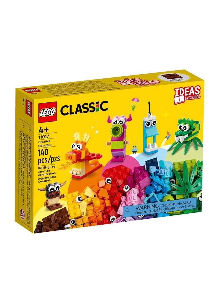 Klocki LEGO Classic 11017 Kreatywne potwory - 140 elementów, wiek 4 +