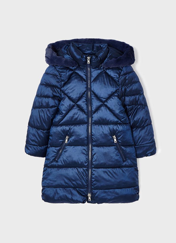 Granatowa pikowana kurtka dziewczęca zimowa - Mayoral