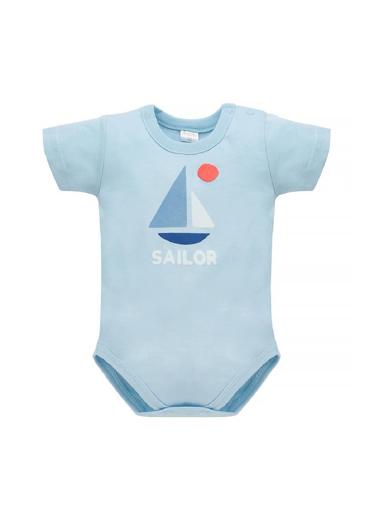 Body dla niemowlaka z krótkim rękawem Sailor niebieski