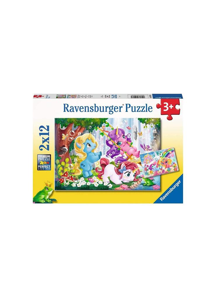 Puzzle dla dzieci 2D: Magiczne jednorożce 2 2x12 elementów - 3+