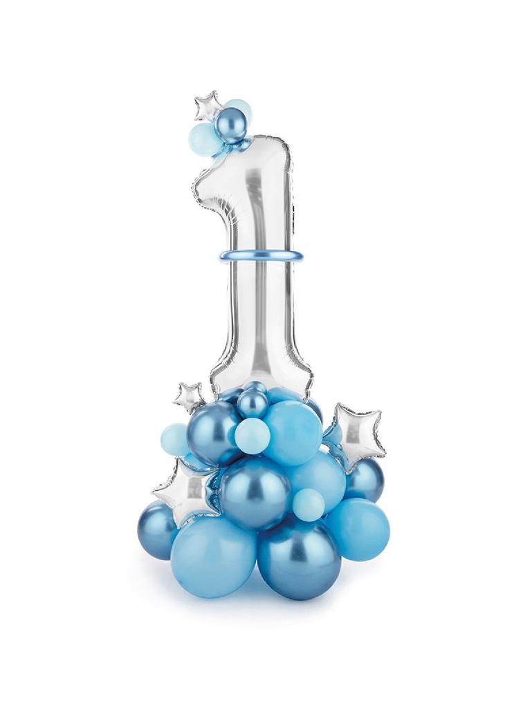 Bukiet balonów Cyfra''1'' - niebieskie