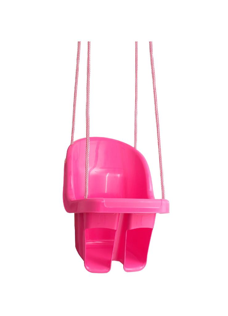 Huśtawka kubełkowa dla dzieci - różowa