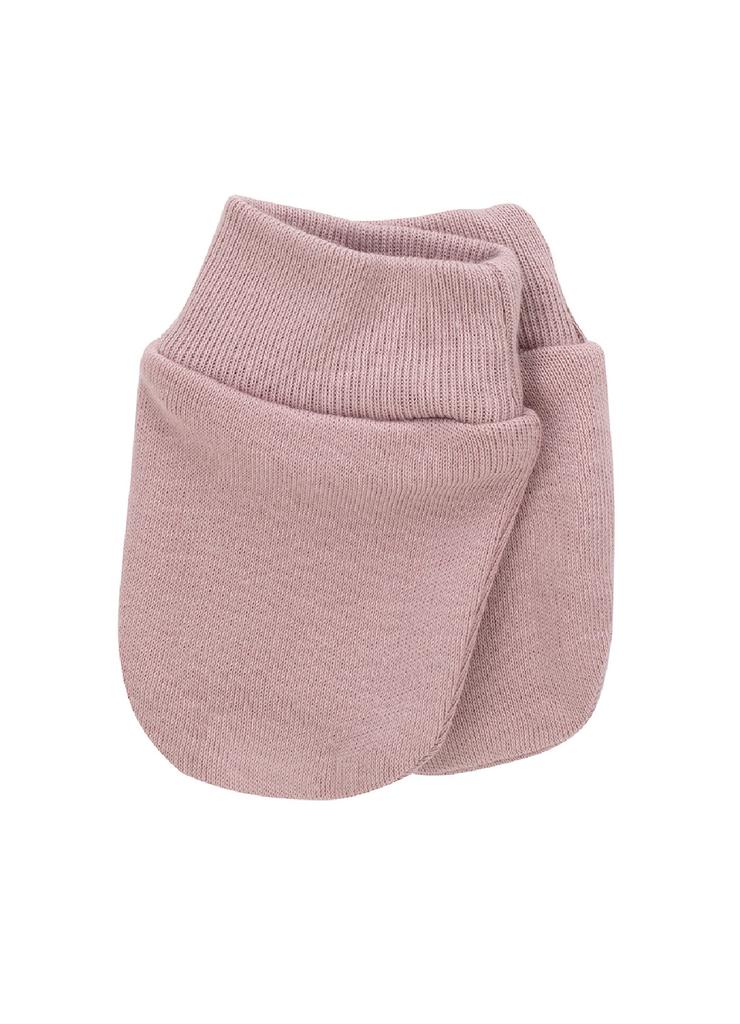 Bawełniane rękawiczki niedrapki różowe dla niemowlaka- Hello!