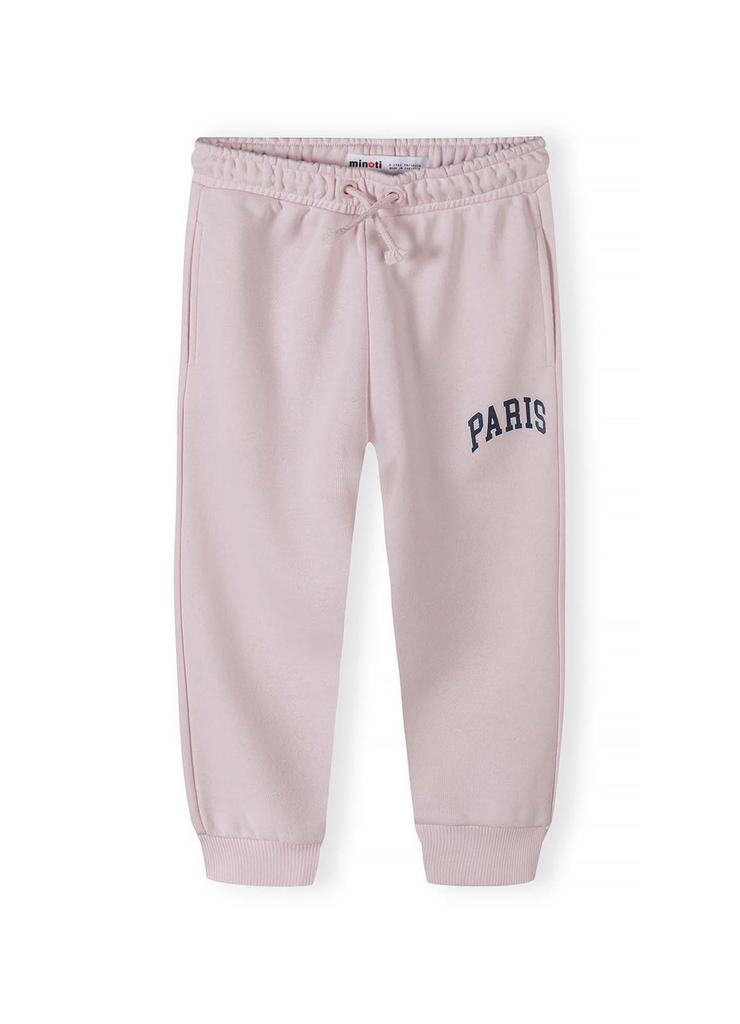 Różowe spodnie dresowe dla dziewczynki - Paris