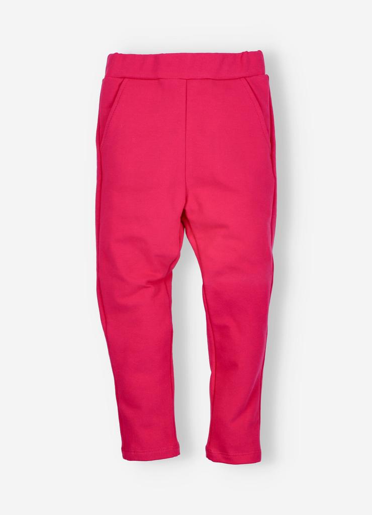 Spodnie dresowe dla dziewczynki - I Love Colors - różowe