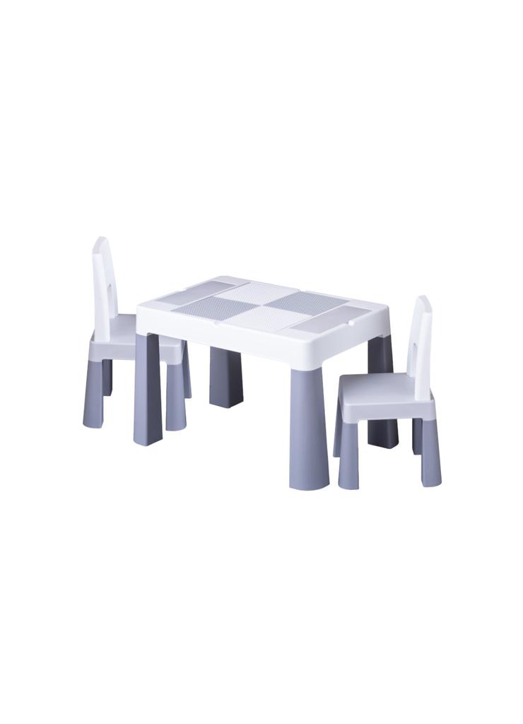 Komplet Multifun stolik i dwa krzesełka - szary