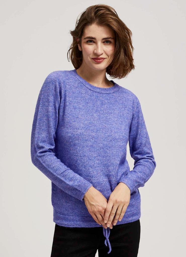 Sweter nierozpinany damski fioletowy
