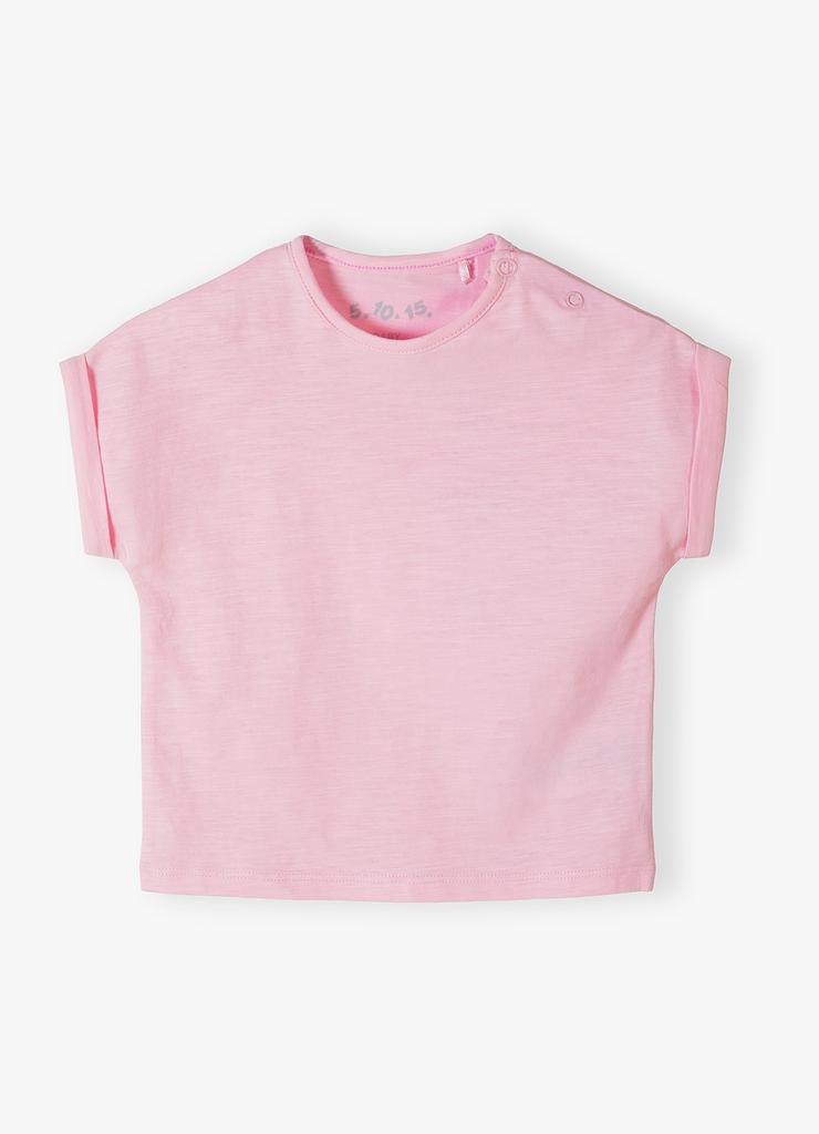 Różowy t-shirt niemowlęcy - 5.10.15.