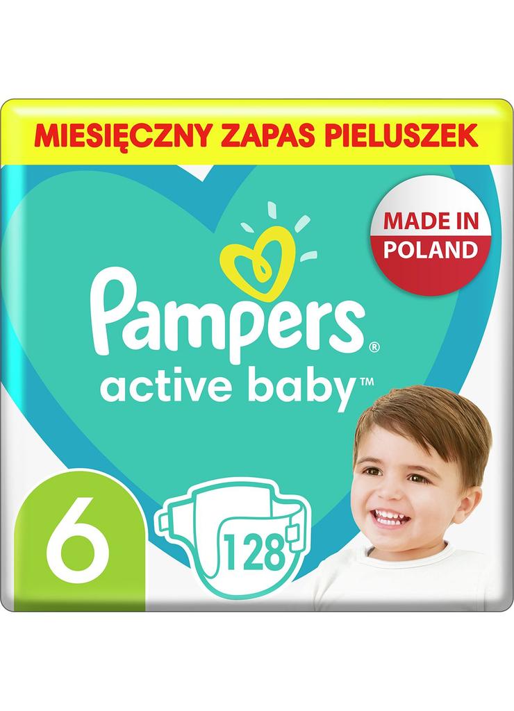 Pampers Active Baby, rozmiar 6, 128 pieluszek, 13-18kg