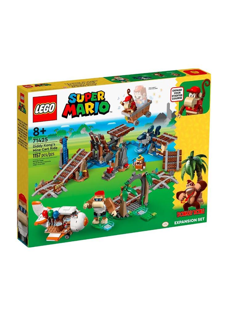 Klocki LEGO Super Mario 71425 Przejażdżka wagonikiem Diddy Konga - zestaw rozszerzający - 1157 elementów, wiek 8 +