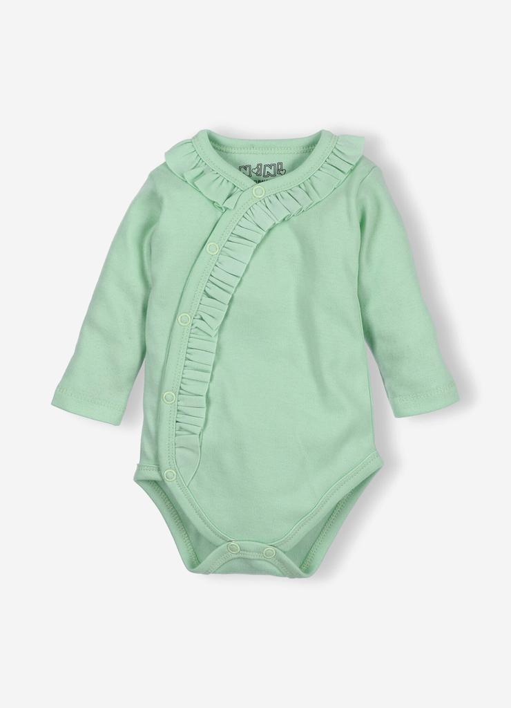 Body niemowlęce z bawełny organicznej dla dziewczynki - zielone