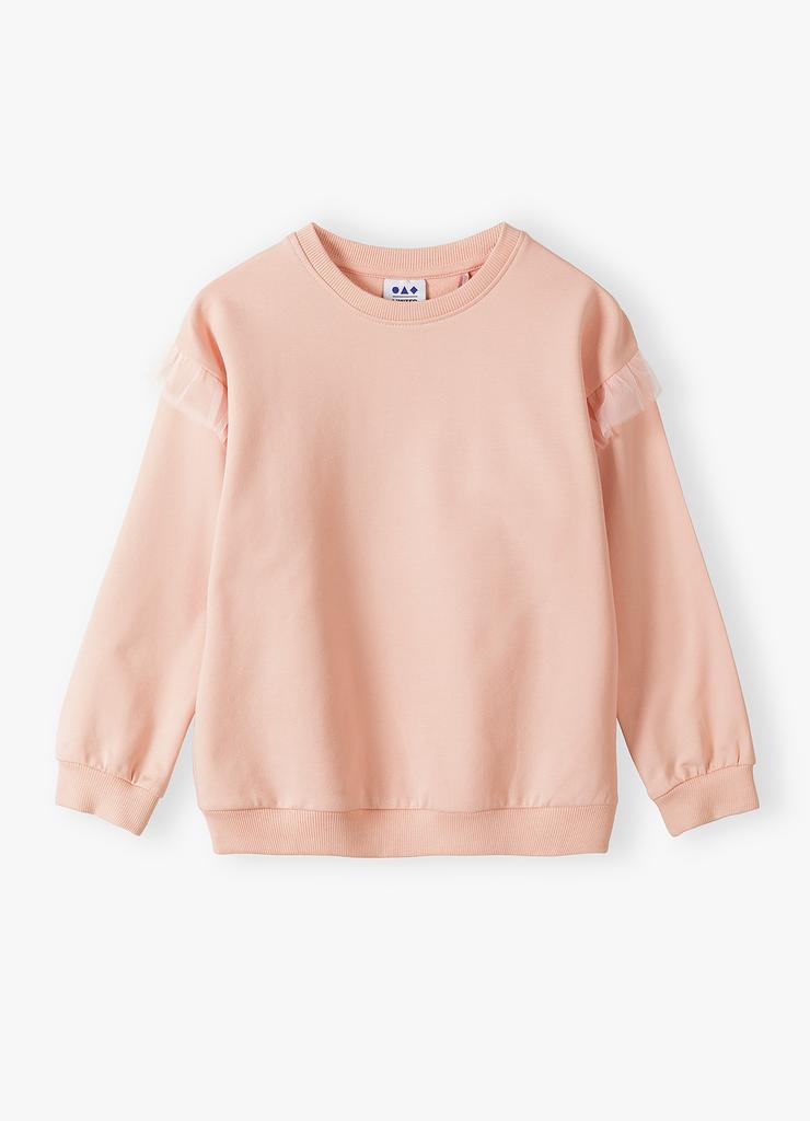 Brzoskwiniowa bluza dresowa dla małej dziewczynki - Limited Edition