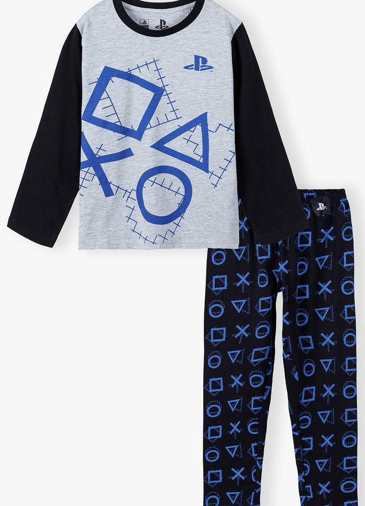 Piżama chłopięca bawełniana z długim rękawem- PlayStation