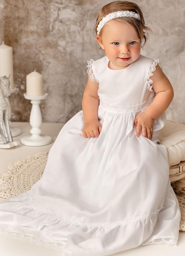 Biała sukienka niemowlęca do chrztu Zofia