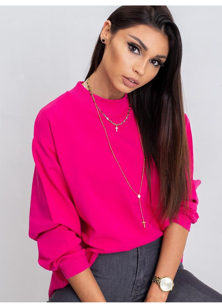 Bluza damska dresowa basic - różowa