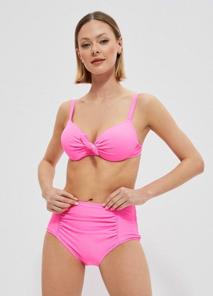 Góra od bikini z ozdobnym wiązaniem - różowa