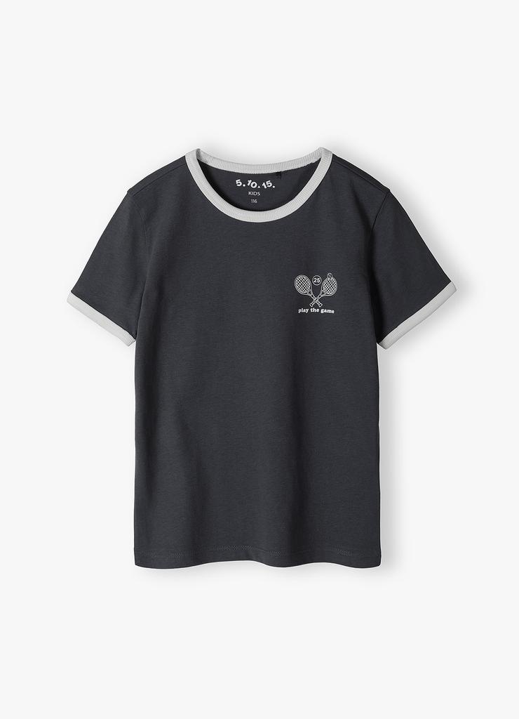 Granatowy t-shirt dla chłopca - 5.10.15.