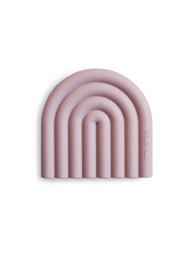 Mushie - Gryzak silikonowy RAINBOW Mauve - różowy