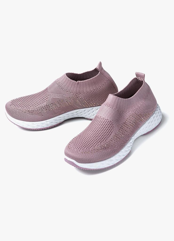 Buty damskie sportowe różowe wsuwane