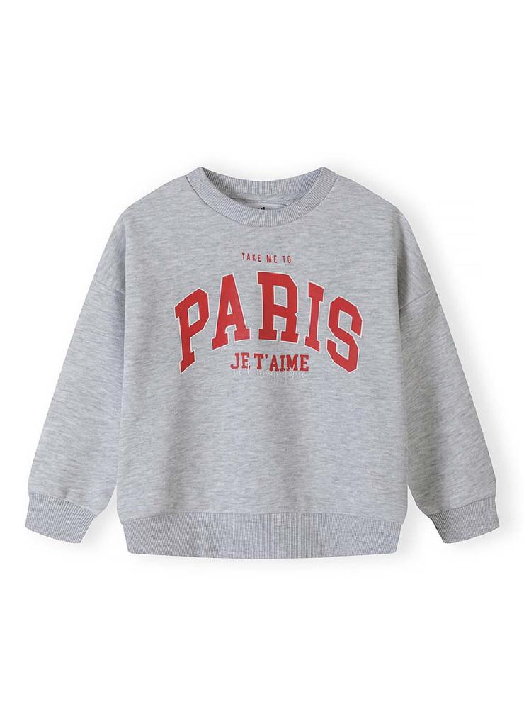 Bluza dresowa szara dla małej dziewczynki-  Paris