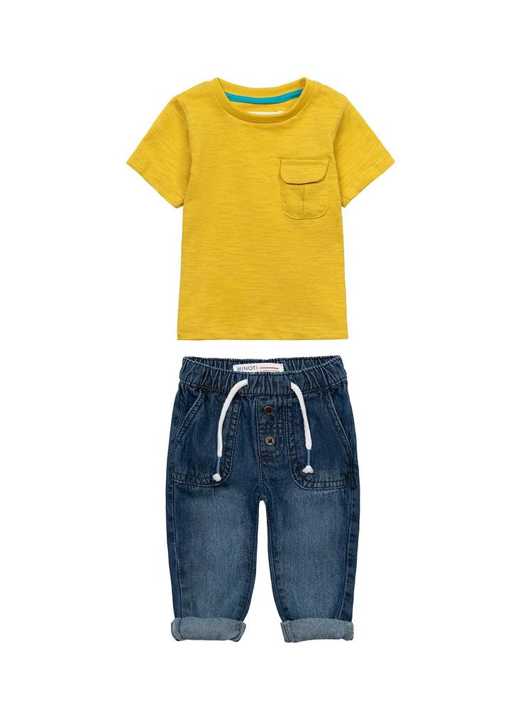 Komplet niemowlęcy- t-shirt i spodnie jeansowe