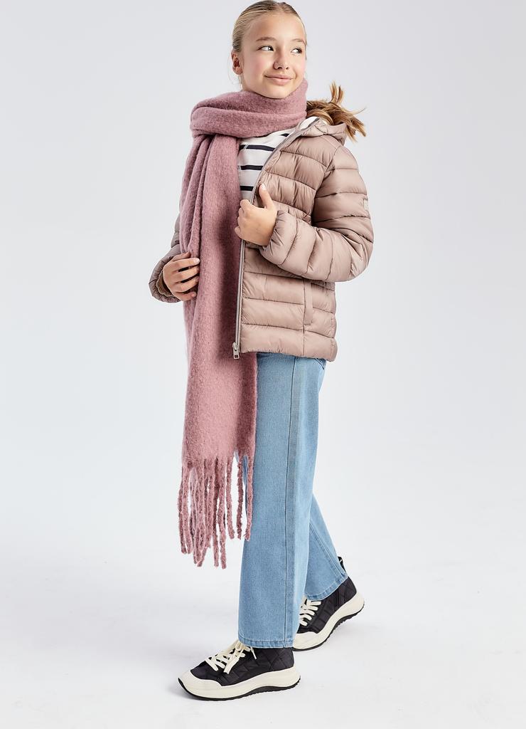 Pikowana, lekka kurtka przejściowa dla małej dziewczynki - różowa - Limited Edition