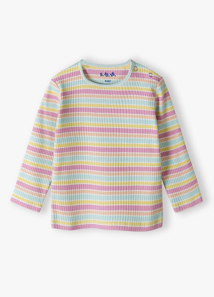 Kolorowa bluzka niemowlęca z długim rękawem - 5.10.15.