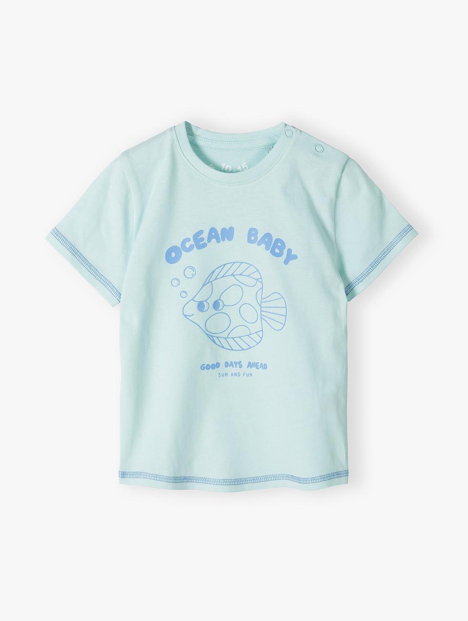 T-shirt niemowlęcy niebieski Ocean baby - 5.10.15.