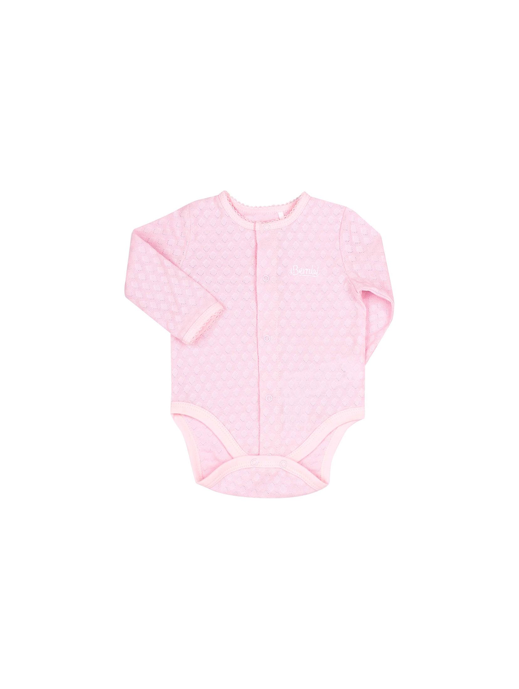 Bawełniane body niemowlęce różowe