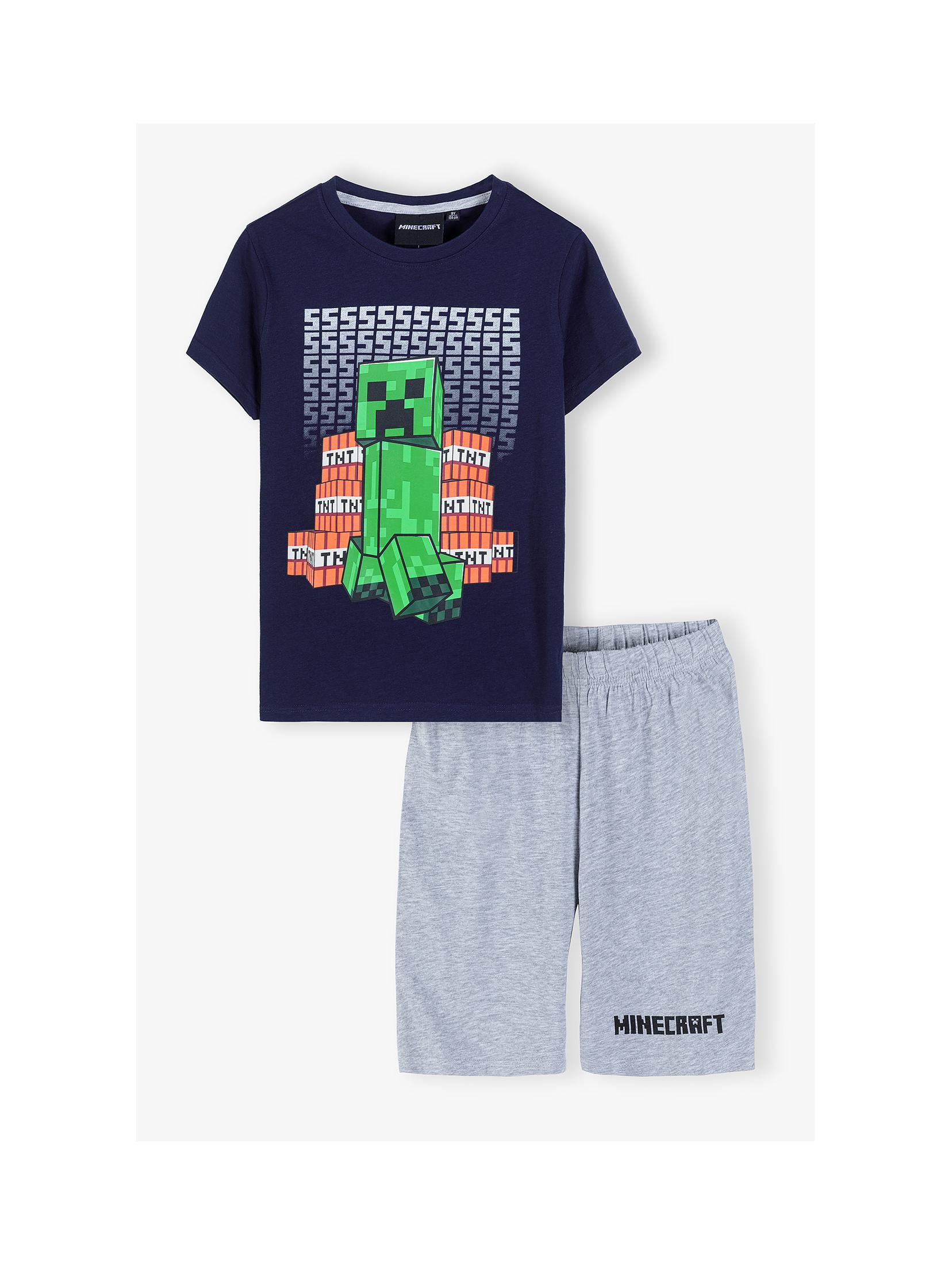 Bawełniana piżama dla chłopca - Minecraft