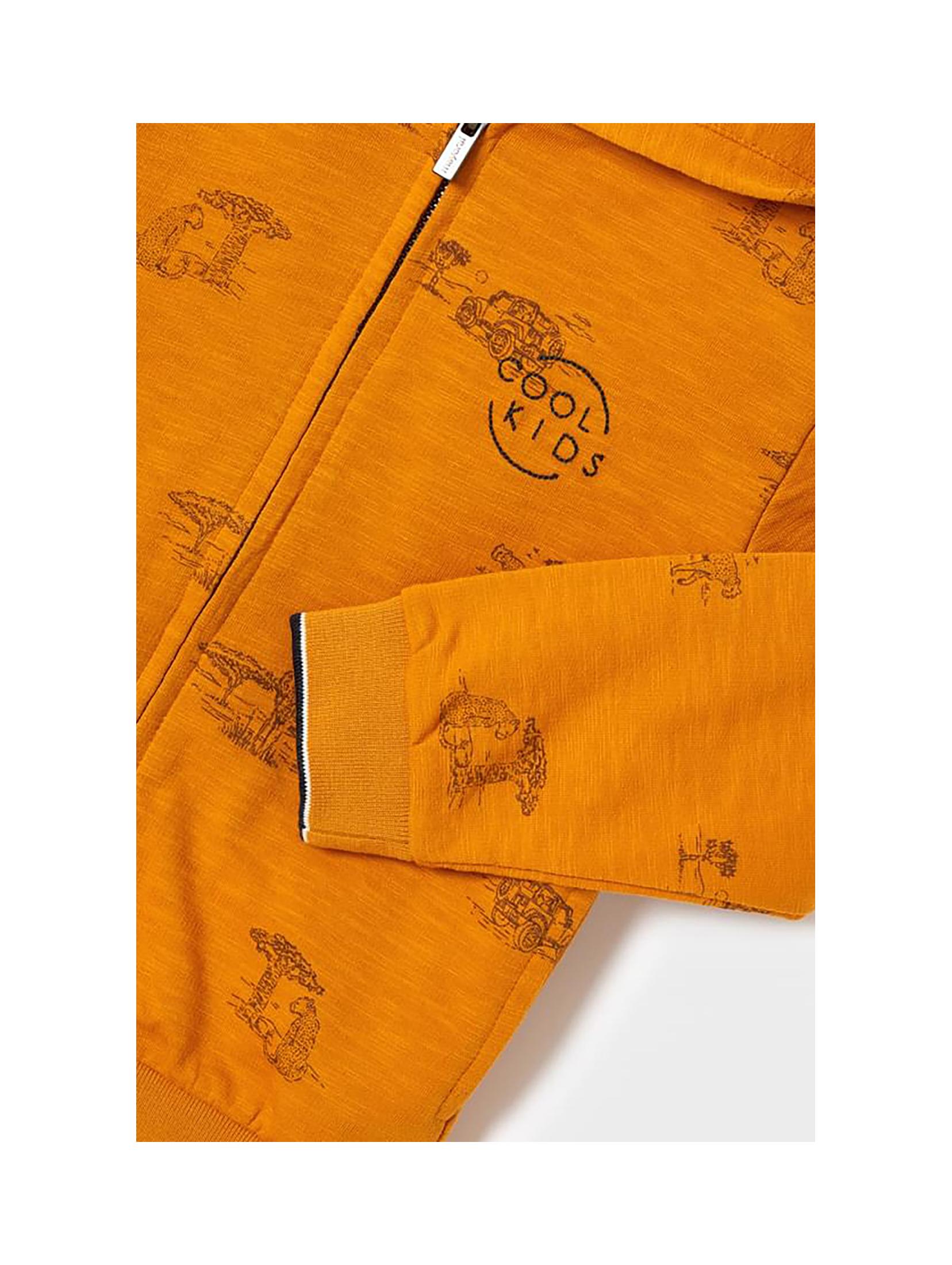 Bluza chłopięca z kapturem Mayoral - pomarańczowa