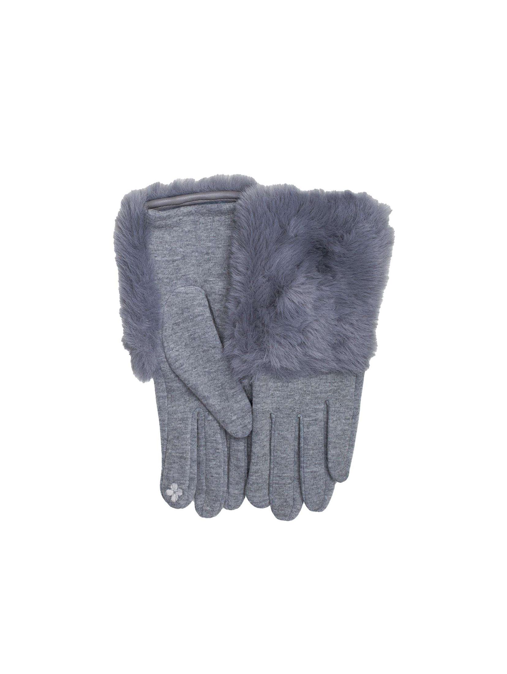 Rękawiczki zimowe damskie - szare