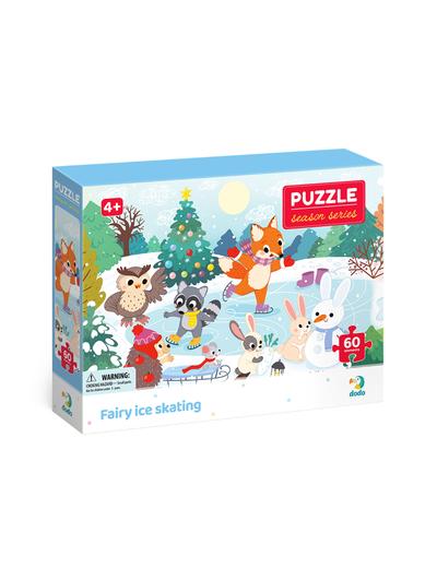 Puzzle pory roku  Zabawa na łyżwach - 60 elementów wiek 4+