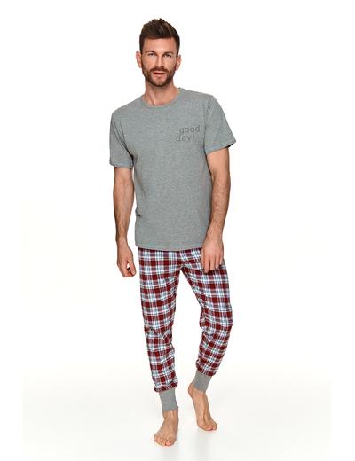 Dwuczęściowa piżama - T-shirt i długie spodnie w kratę