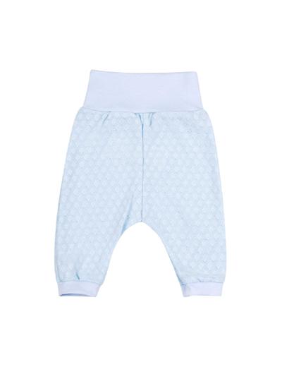 Bawełniane spodnie niemowlęce - niebieskie